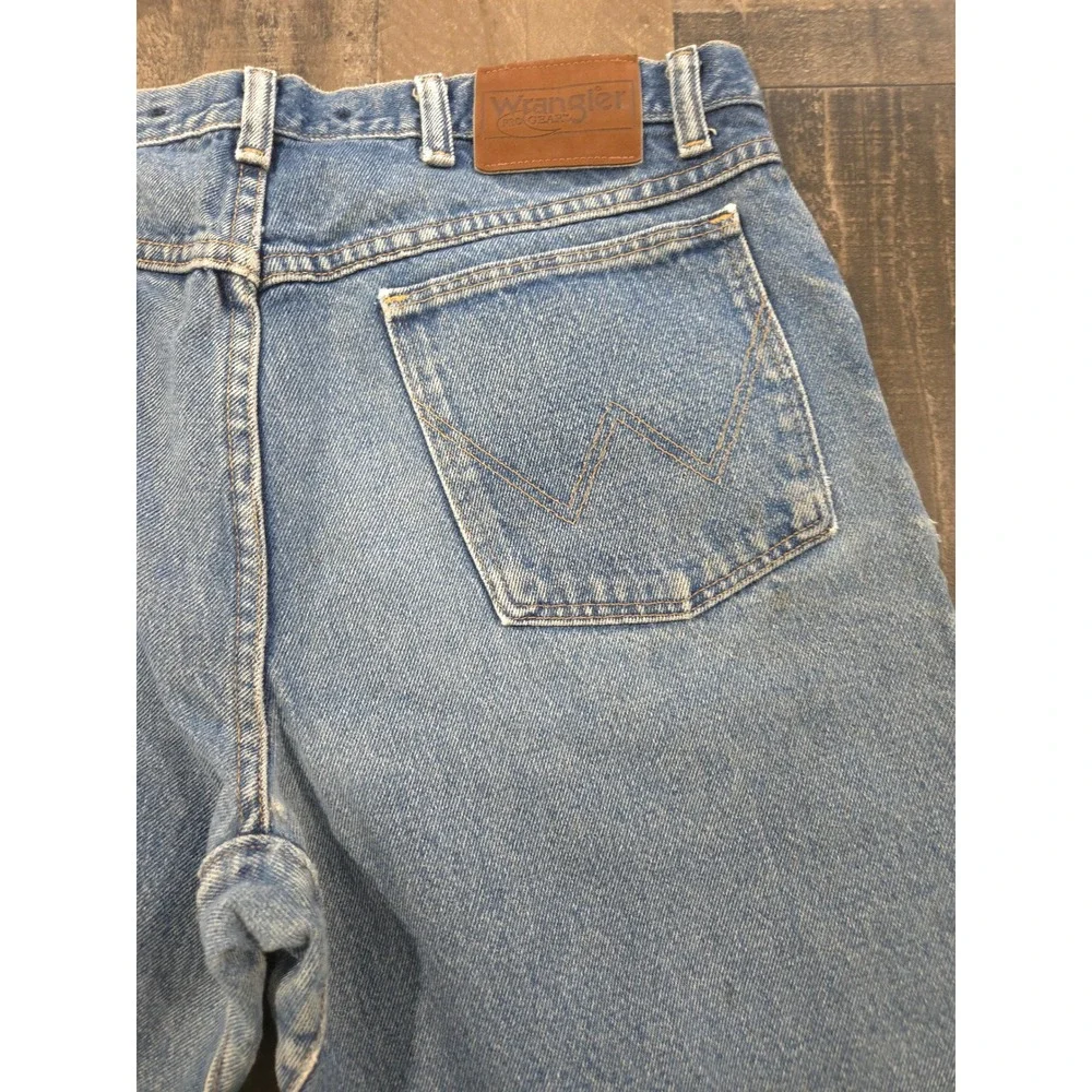 VTG Wrangler Pro Gear Upland Brush Guard Hunting Jeans 34 x 32 Denim Nylon Brown